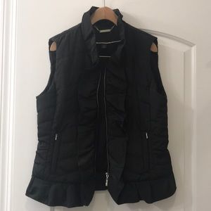 WHBM Black puffy vest